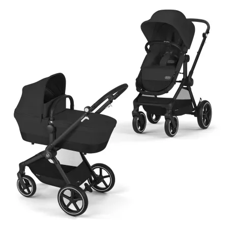 Cybex Kinderwagen Eos Lux BLK Moon Black Incl. Aton B2 i-Size & Adapter