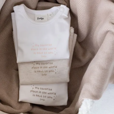 Feetje Longsleeve The Magic is in You Offwhite melange