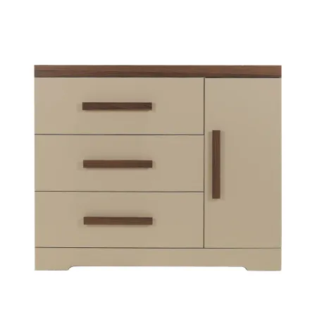 Interbaby Commode 3 Laden / 1 Deur Pebble