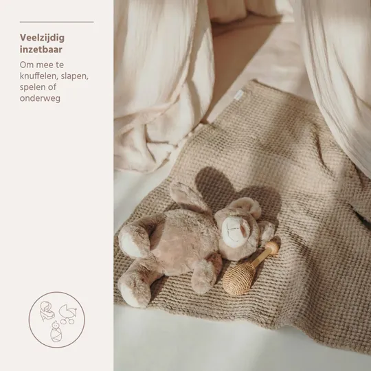 Meyco Deken Waffle Cotton Taupe 100x150 cm