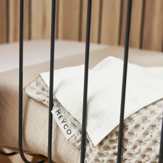 Meyco Ledikantdeken Waffle Cotton Greige 100 x 150 cm