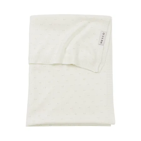 Meyco Ledikantdeken Ajour Bamboe Offwhite 100 x 150 cm