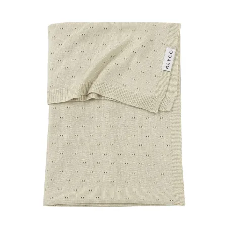 Meyco Wiegdeken Ajour Bamboe Soft Sand 75 x 100 cm