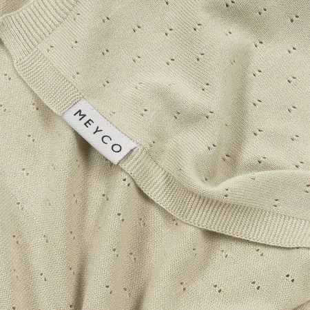 Meyco Wiegdeken Ajour Bamboe Soft Sand 75 x 100 cm