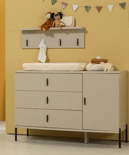 TWF Commode XL 3 Laden 1 Deur Waves Clay