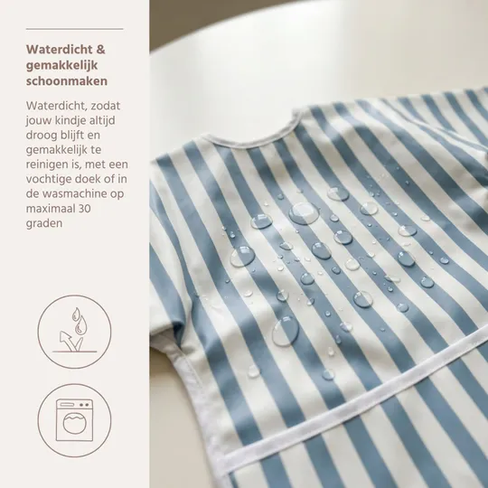 Meyco Mouwslab - Fat Stripe - Jeans Blue - 1-pack