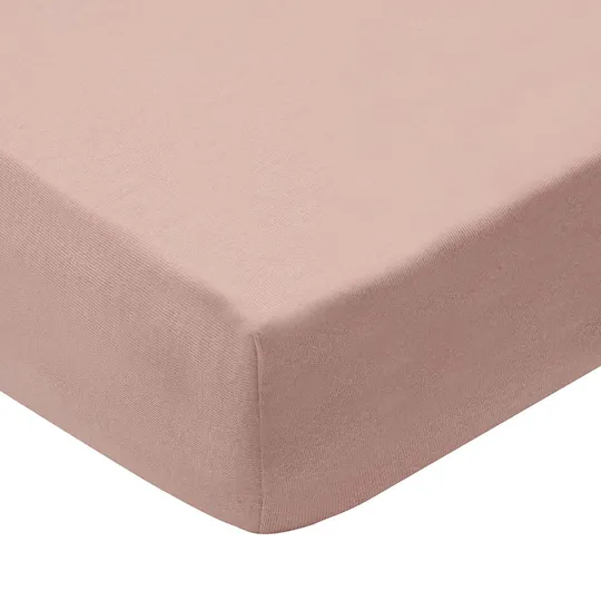 Jollein Hoeslaken Jersey 40/50x80/90 cm – 2 Stuks - Wild Rose/Ivory