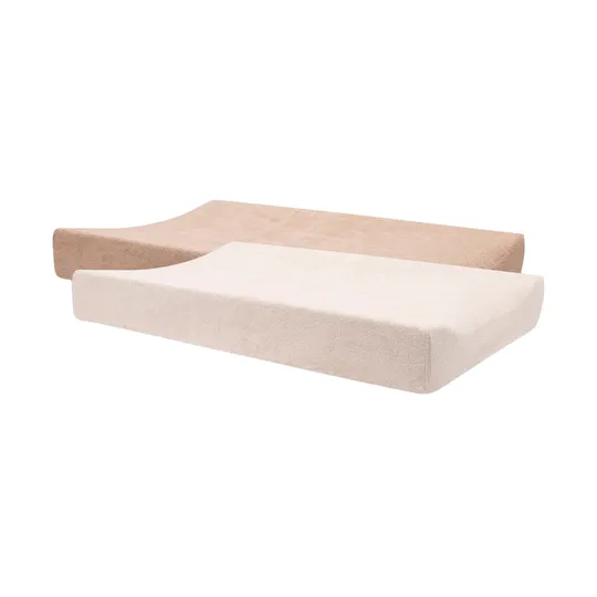 Jollein Aankleedkussenhoes - Badstof - Blush/Wild Rose - 2 Stuks - 50 x 70 cm