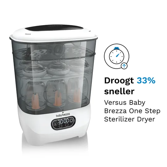 Baby Brezza Flessensterilisator & Droger Advanced - Wit