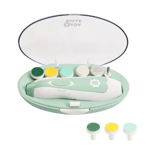 Badabulle Elektrische Nagelvijl - Mint - Inclusief 9 Opzetstukken