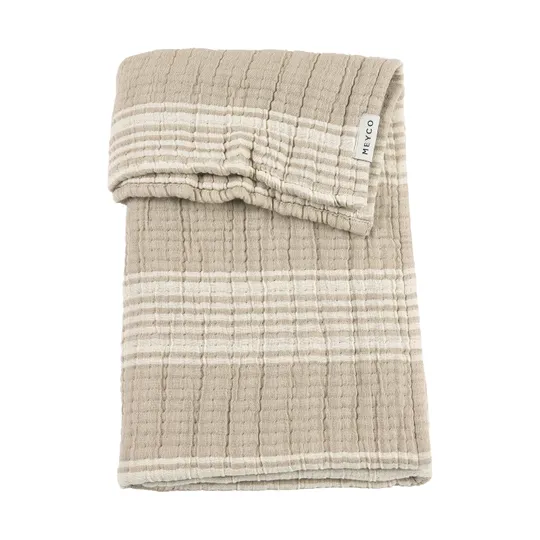 Meyco Deken Pre Washed Hydrofiel Jacquard Stripe Sand 100x150 cm