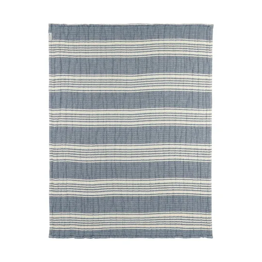 Meyco Deken Pre Washed Hydrofiel Jacquard Stripe Indigo 75x100 cm