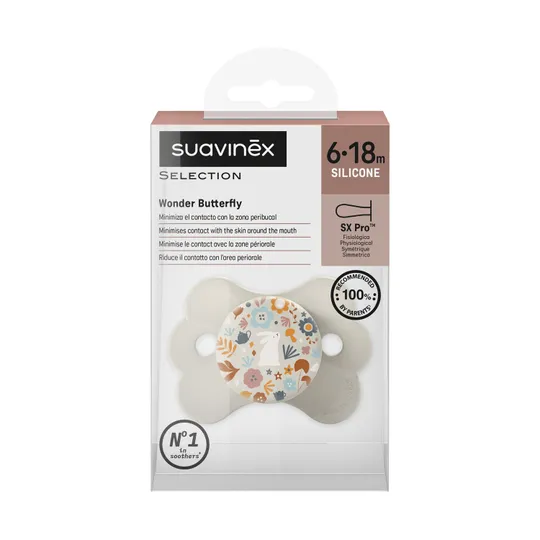 Suavinex Wonderland SX Pro Fopspeen Symmetrisch - 6-18Mnd - Silicone - Ivoire