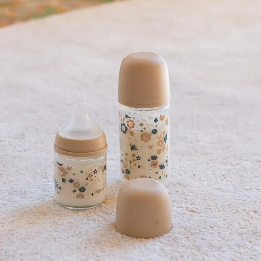 Suavinex Wonderland SX Pro Fles Glas - Medium Flow - 240ml - Beige 