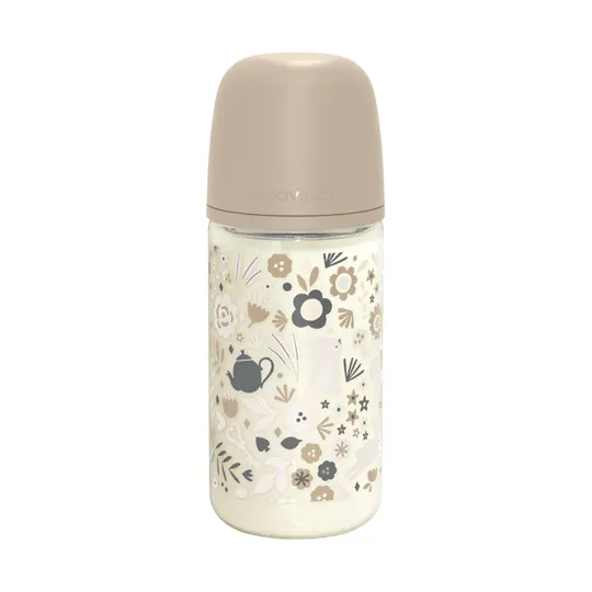 Suavinex Wonderland SX Pro Fles Glas - Medium Flow - 240ml - Beige 