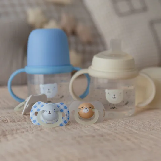 Suavinex Wild & Free SX Pro Fopspeen Symmetrisch - 6-18Mnd - 2 Stuks - Silicone - Grijs