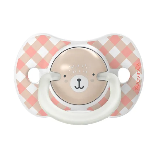 Suavinex Wild & Free SX Pro Fopspeen Symmetrisch - 6-18Mnd - 2 Stuks - Silicone - Roze Glow In The Dark