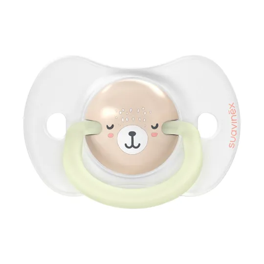 Suavinex Wild & Free SX Pro Fopspeen Symmetrisch - 6-18Mnd - 2 Stuks - Silicone - Roze Glow In The Dark