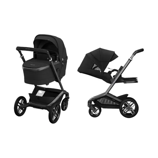 Maxi-Cosi Kinderwagen Fame V1 Twillic Black (Dark Frame - Black leather)