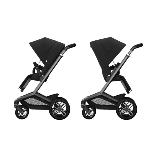 Maxi-Cosi Kinderwagen Fame V1 Twillic Black (Dark Frame - Black leather)