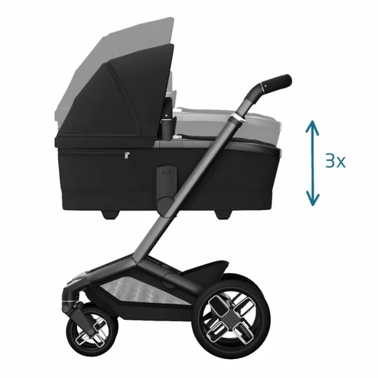 Maxi-Cosi Kinderwagen Fame V1 Twillic Black (Dark Frame - Black leather)