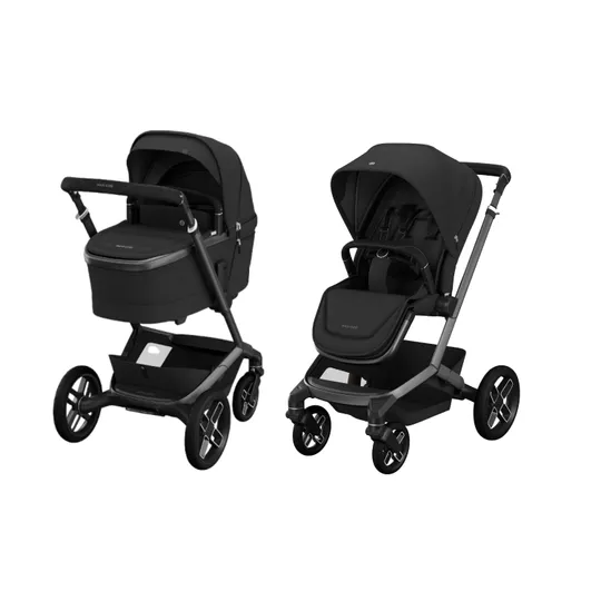 Maxi-Cosi Kinderwagen Fame V1 Twillic Black (Dark Frame - Black leather)