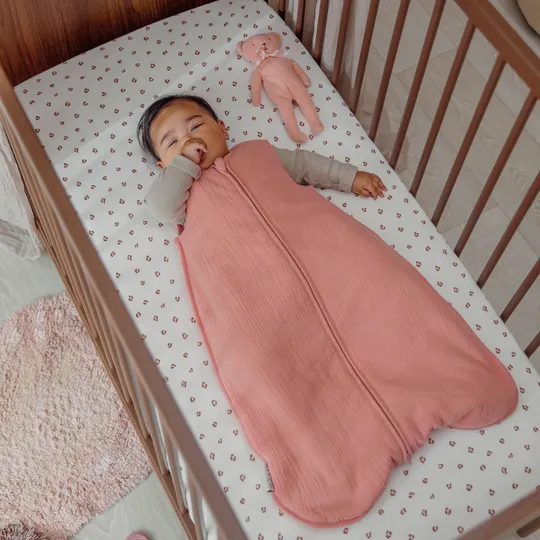 Meyco Slaapzak Gevoerd Pre-Washed - 90 cm - Hydrofiel - Rose