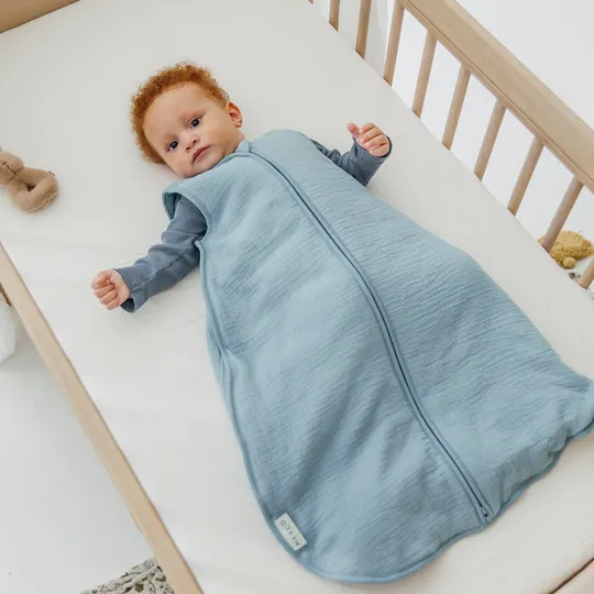 Meyco Slaapzak Gevoerd Pre-Washed - 70 cm - Hydrofiel - Jeans Blue