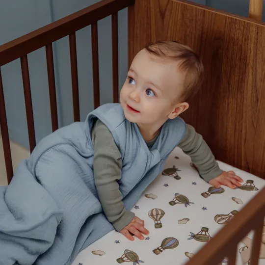 Meyco Slaapzak Gevoerd Pre-Washed - 90 cm - Hydrofiel - Jeans Blue