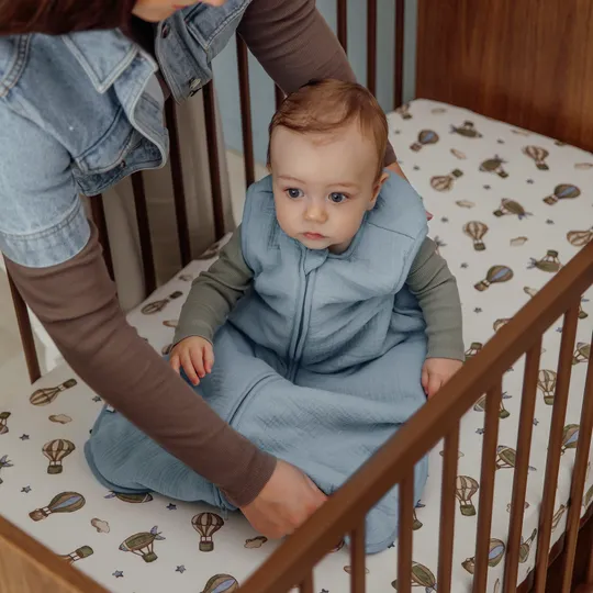 Meyco Slaapzak Gevoerd Pre-Washed - 90 cm - Hydrofiel - Jeans Blue