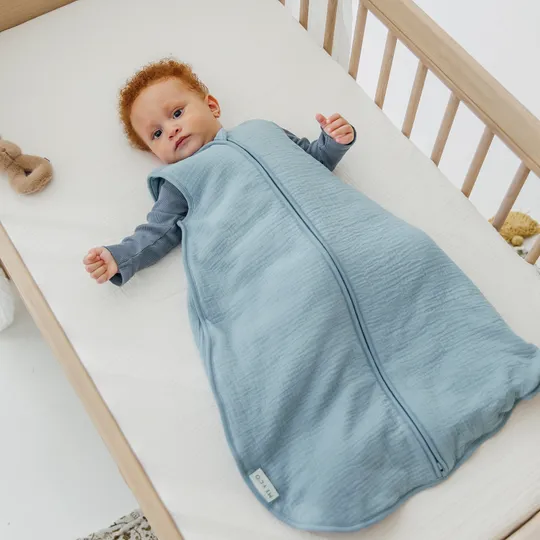 Meyco Slaapzak Gevoerd Pre-Washed - 110 cm - Hydrofiel - Jeans Blue 