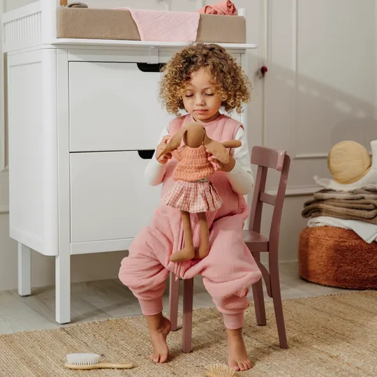 Meyco Slaapzak Jumper Gevoerd Pre-Washed - 80 cm - Hydrofiel - Rose