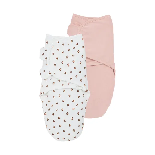 Meyco Inbakerdoek - 2 Stuks - 0-3 Mnd - Mini Panther Soft Pink