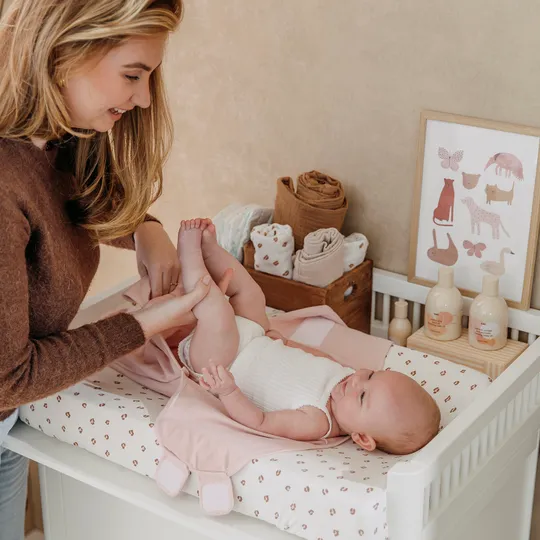 Meyco Inbakerdoek - 2 Stuks - 0-3 Mnd - Mini Panther Soft Pink