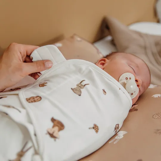 Meyco Inbakerdoek - 2 Stuks - 0-3 Mnd - Forest Animals Sand 