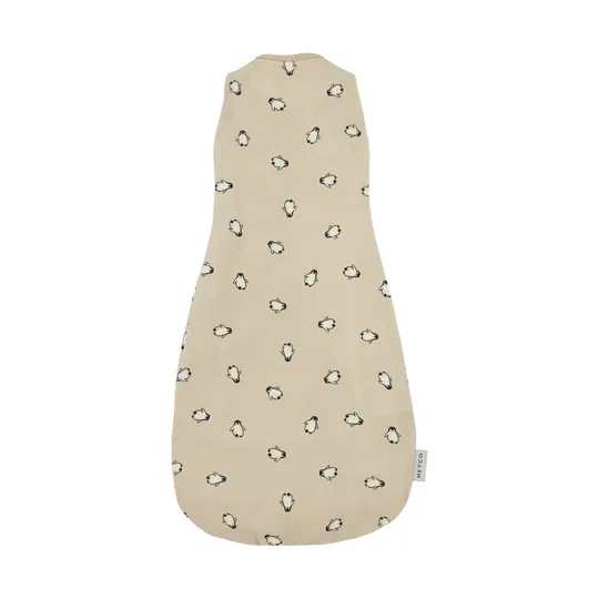 Meyco Cocoon Inbakerslaapzak - 70cm - Penguin - Soft Sand 