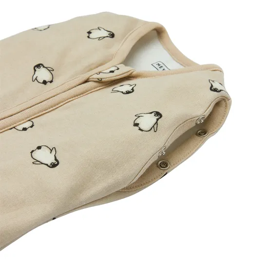 Meyco Cocoon Inbakerslaapzak - 70cm - Penguin - Soft Sand 