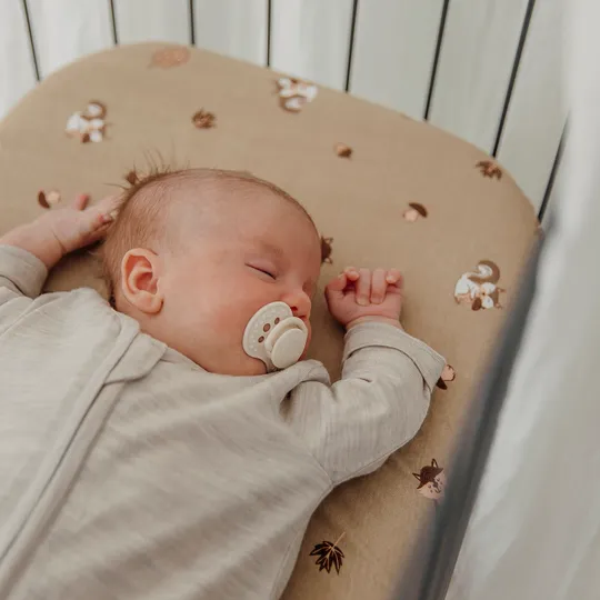 Meyco Baby Slaapzak met Vaste Mouw - Studio - Merinowol - Sand Melange - 70 cm