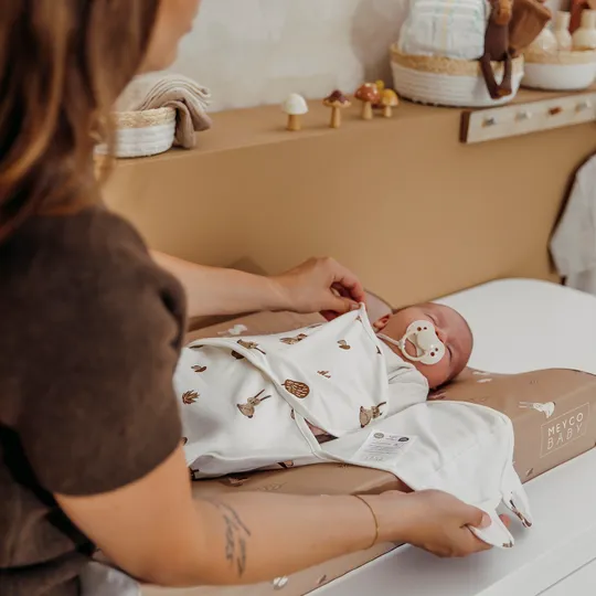 Meyco Aankleedkussen - 50 x 70 cm -  Forest Animals Sand