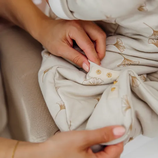 Meyco Slaapzak 4-Seizoenen Deluxe - One Size - Jersey - Ginkgo - Soft Sand