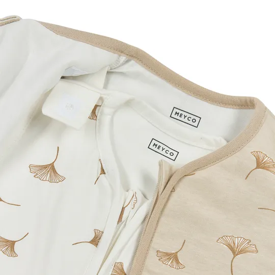 Meyco Slaapzak 4-Seizoenen Deluxe - One Size - Jersey - Ginkgo - Soft Sand