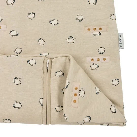 Meyco Slaapzak 4-Seizoenen - One Size - Jersey - Penguin Soft Sand 