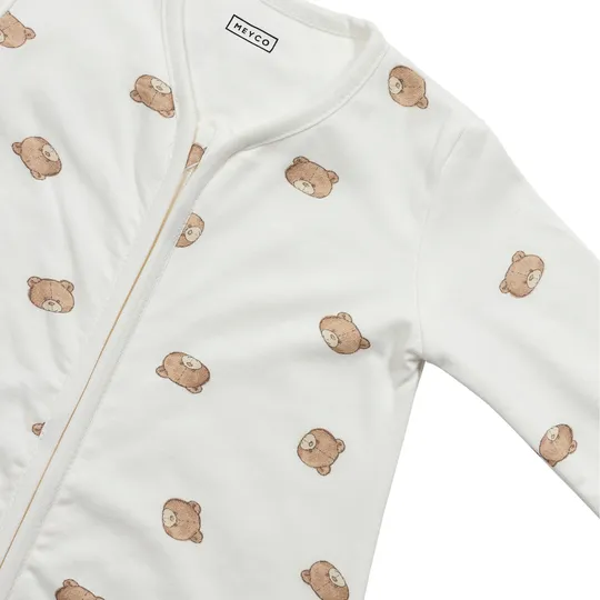 Meyco Bear Slaapzak Met Vaste Mouw Rond – 110 cm – Jersey – Sand