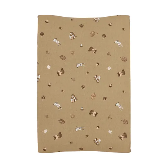 Meyco Aankleedkussenhoes Print - 50 x 70 cm - Jersey - Forest Animals Sand