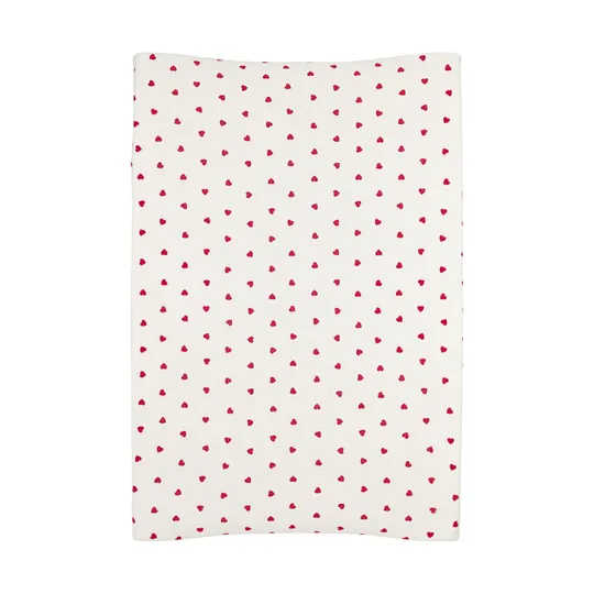 Meyco Aankleedkussenhoes Print - 50 x 70 cm - Jersey - Sweet Heart White/Red 
