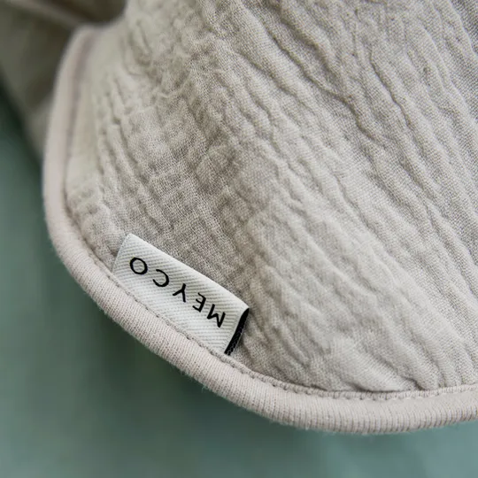 Meyco Baby Slaapzak Hydrofiel Gevoerd Uni Pre-Washed Greige 90 cm