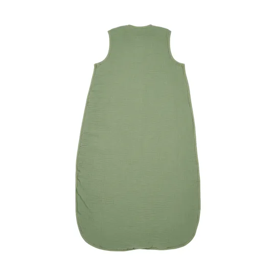 Meyco Baby Slaapzak Hydrofiel Gevoerd Uni Pre-Washed Olive Green 90 cm