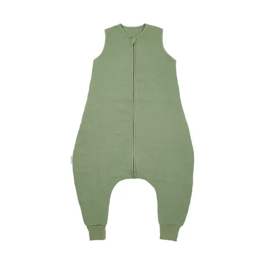 Meyco Baby Slaapzak Jumper Winter Hydrofiel Uni Pre-Washed Olive Green 104 cm