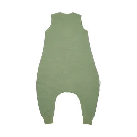 Meyco Baby Slaapzak Jumper Winter Hydrofiel Uni Pre-Washed Olive Green 80 cm