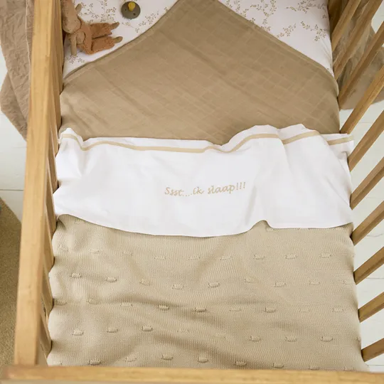 Meyco Baby Wiegdeken Knots Soft Sand 75 x 100 cm